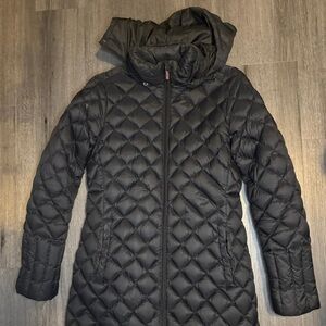 Lands' End Black Quilted Jacket